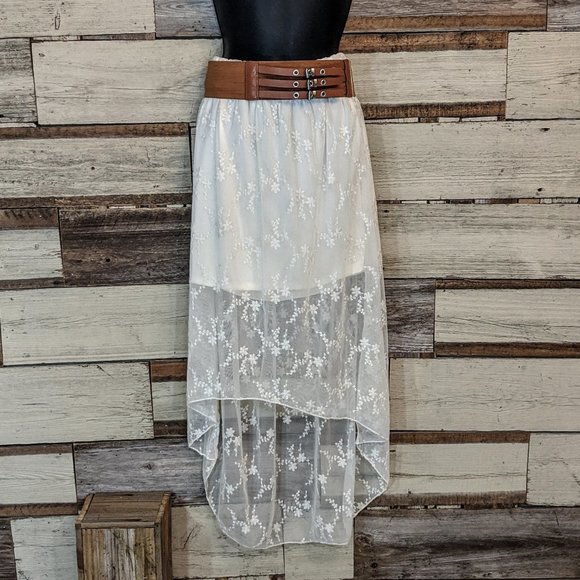 No Boundaries Dresses & Skirts - Sexy Faux Leather and Lace Skirt sz M No Boundaries Dresses & Skirts - Sexy Faux Leather and Lace Skirt sz M